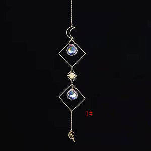 1pce Crystal Suncatcher Ball Prism Handmade Rainbow Maker Hanging Drop Pendant Decor