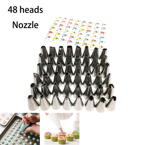 24 32 36 42 48 Pce Piping Icing Fondant Pastry Nozzles Tips Cake Cupcake Decorating