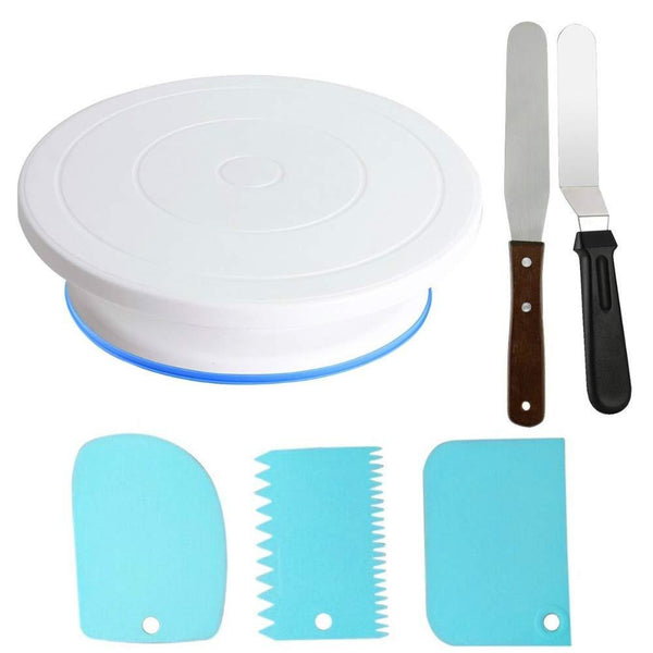 122 Pce Piping Icing Nozzles Tips Bags Turntable Scrapers Fondant Molds Cake Cupcake