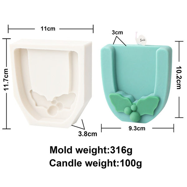 Christmas Alphabet 26 English Capital Letters Silicone Mold Mould Candle Epoxy Resin Soap
