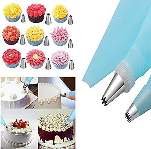 122 Pce Piping Icing Nozzles Tips Bags Turntable Scrapers Fondant Molds Cake Cupcake