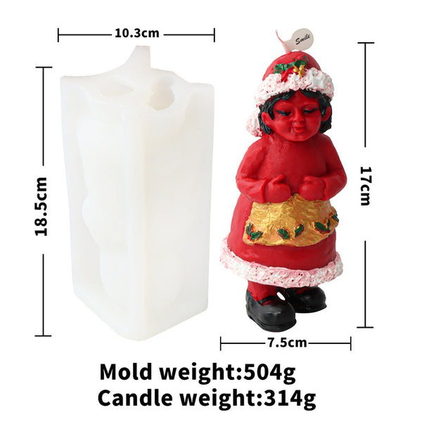 Santa Claus Father Christmas Silicone Mold Mould Candle Epoxy Resin Soap