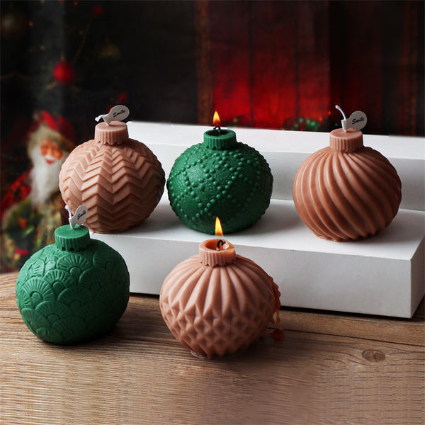 Christmas Tree Ornament Bauble Balls Silicone Mold Mould Candle Epoxy Resin Soap