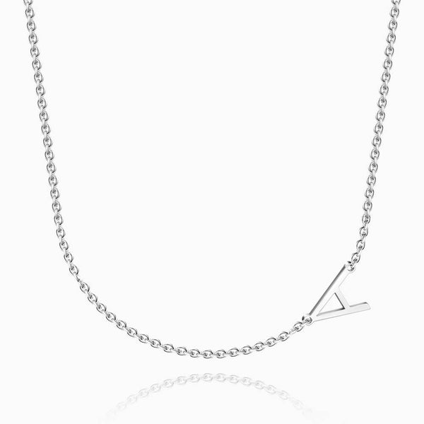 A-Z Custom Initial Letter Sterling Silver Necklace Jewellery Gift