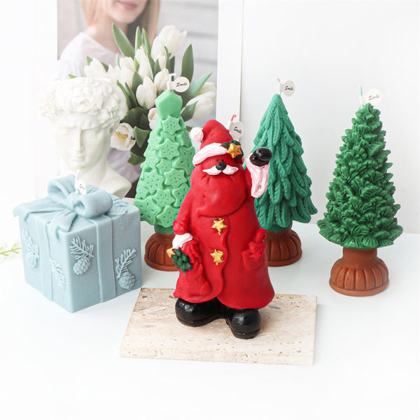 Christmas Tree Santa Claus Present Mold Mould Candle Epoxy Resin Soap Making