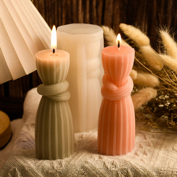 Rope Knot Pillar Column Silicone Mold Mould Candle Epoxy Resin Soap 12cm 15 cm