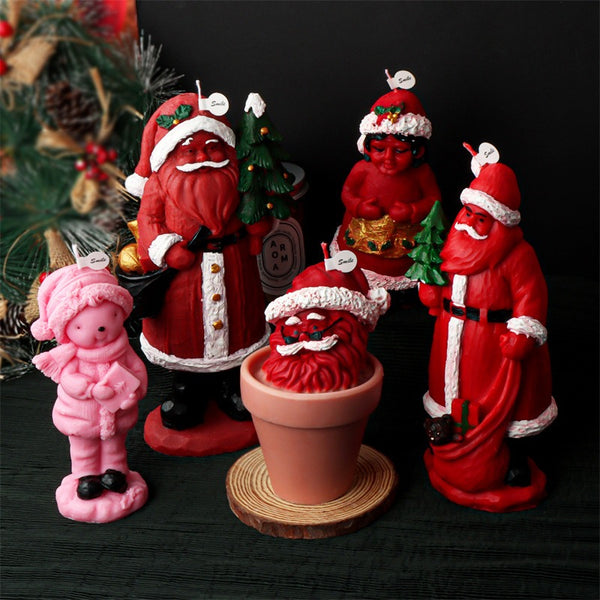 Santa Claus Father Christmas Silicone Mold Mould Candle Epoxy Resin Soap