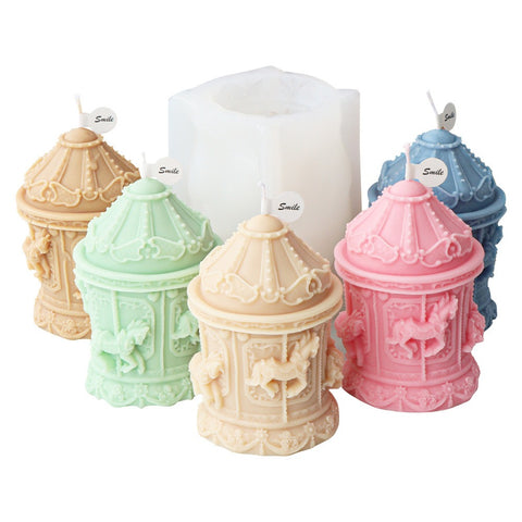 Fairground Carousel Magic Roundabout Mold Mould Candle Epoxy Resin Soap Making
