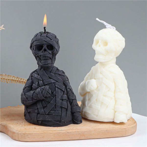 Zombie Mummy Skull Halloween Silicone Mold Mould Candle Epoxy Resin Soap 14.5cm