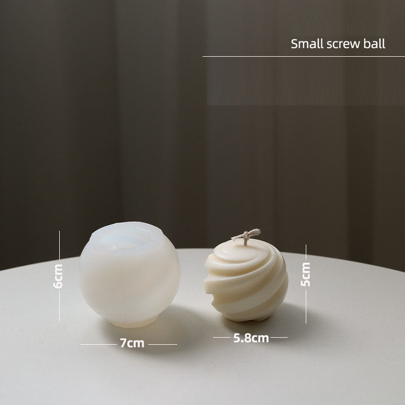Swirl Ball Silicone Mold Mould Candle Epoxy Resin Soap