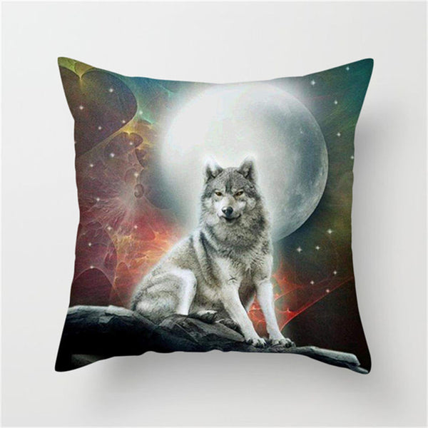 Wolf Wolves Polyester Cushion Cover Square 45cm