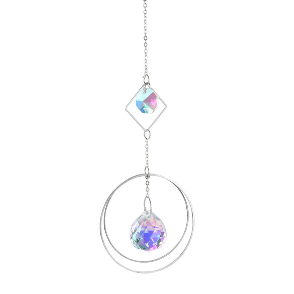 Sun Moon Star Crystal Pendant Suncatcher Sun Catcher Garden Ornament Gold Silver
