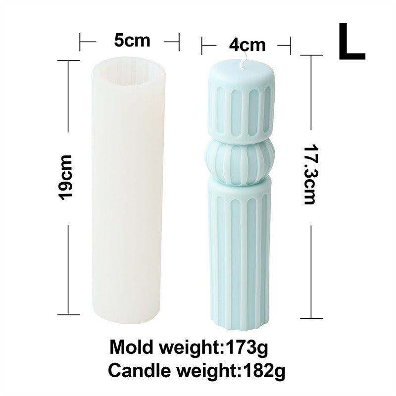 Striped Ribbed Geometric Silicone Mold Mould Candle Epoxy Resin Soap 8 Designs