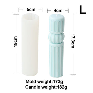 Striped Ribbed Geometric Silicone Mold Mould Candle Epoxy Resin Soap 8 Designs