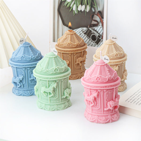 Fairground Carousel Magic Roundabout Mold Mould Candle Epoxy Resin Soap Making