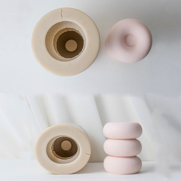 Geometric Donut Doughnut Silicone Mold Mould Candle Epoxy Resin Soap