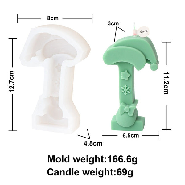 Christmas Alphabet 26 English Capital Letters Silicone Mold Mould Candle Epoxy Resin Soap