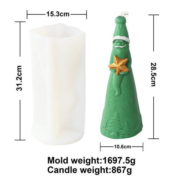 Santa Claus Christmas Tree Snowman Reindeer Mold Mould For Candle Epoxy Resin Soap Making