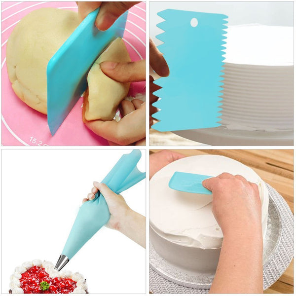 72 Pce Piping Icing Nozzles Tips Bags Scrapers Cake Cupcake Decorating Set