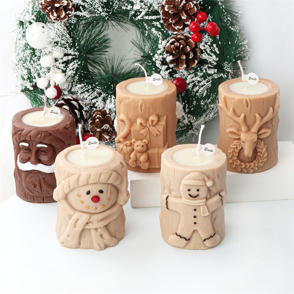 Santa Gingerbread Man Snowman Deer Head Mold Mould Candle Epoxy Resin Soap Making