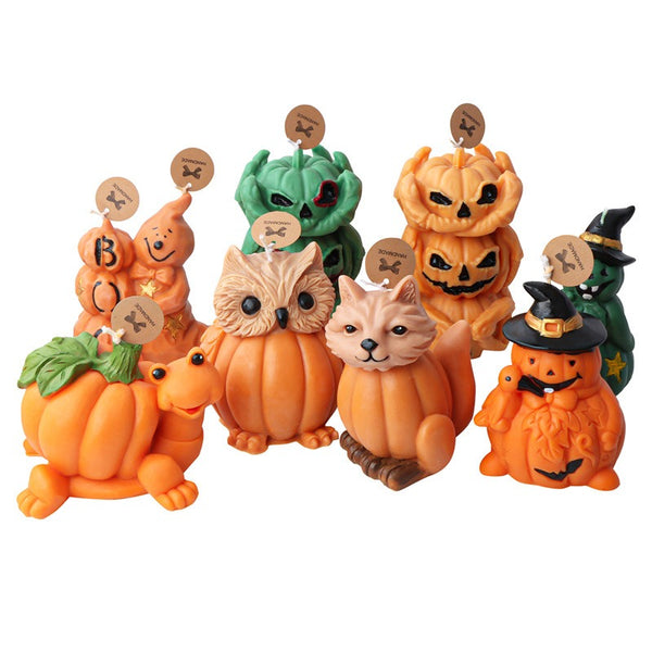 Halloween Pumpkin Ghost Witch Fox Owl Silicone Mold Mould Candle Epoxy Resin Soap