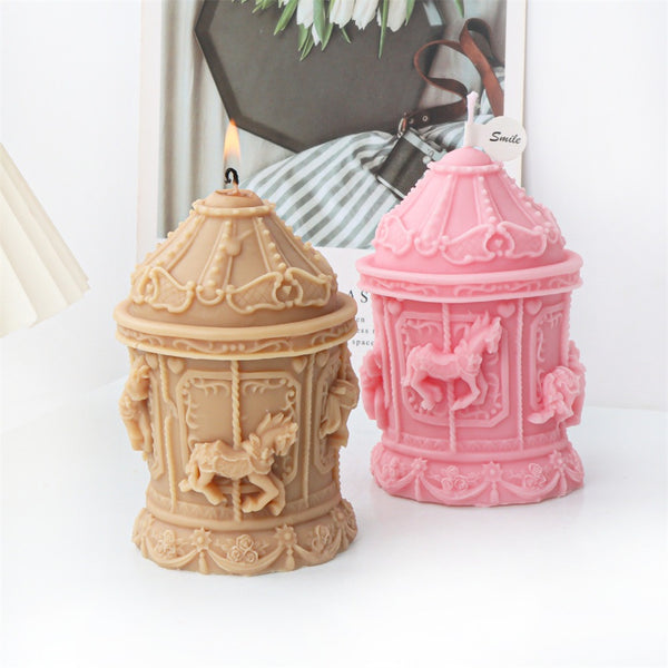Fairground Carousel Magic Roundabout Mold Mould Candle Epoxy Resin Soap Making