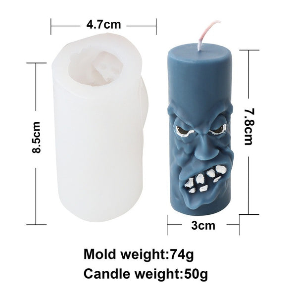 Funny Expression Happy Angry Face Silicone Mold Mould Candle Epoxy Resin Soap