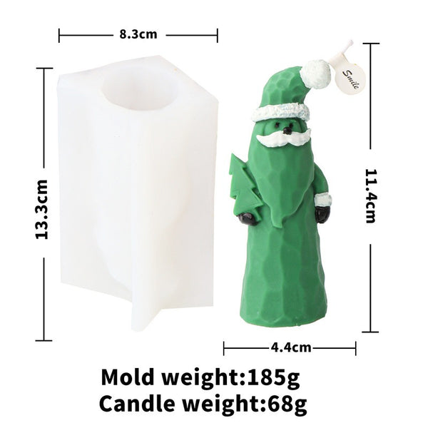 Santa Claus Father Christmas Silicone Mold Mould Candle Epoxy Resin Soap