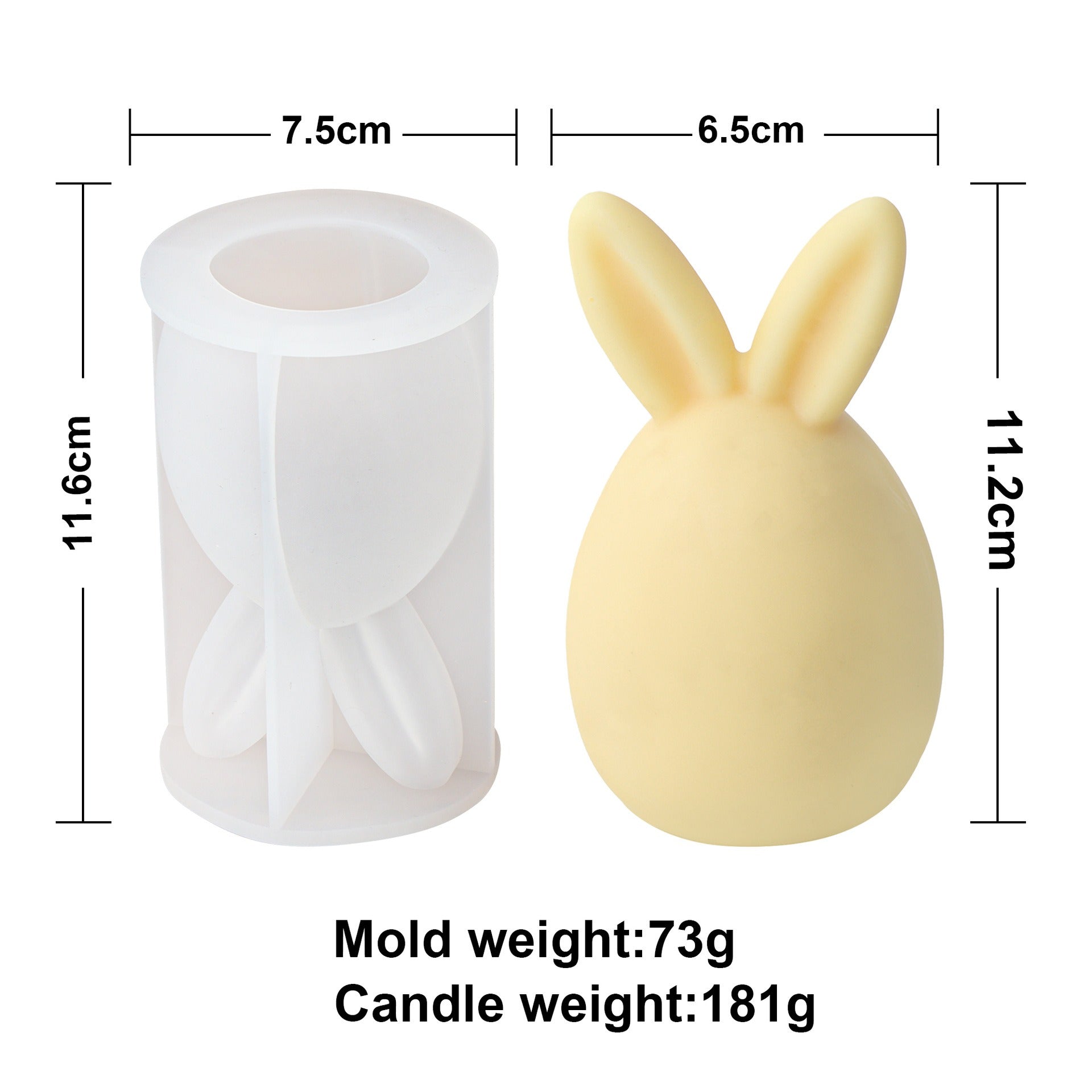 Easter Egg Bunny Silicone Mold Mould Candle Epoxy Resin Soap