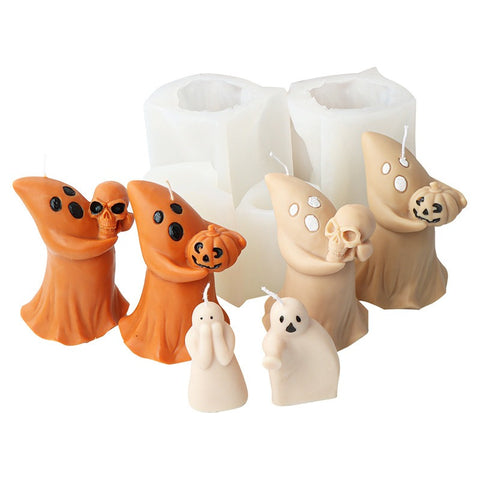 Halloween Ghost Ghoul Silicone Mold Mould Candle Epoxy Resin Soap