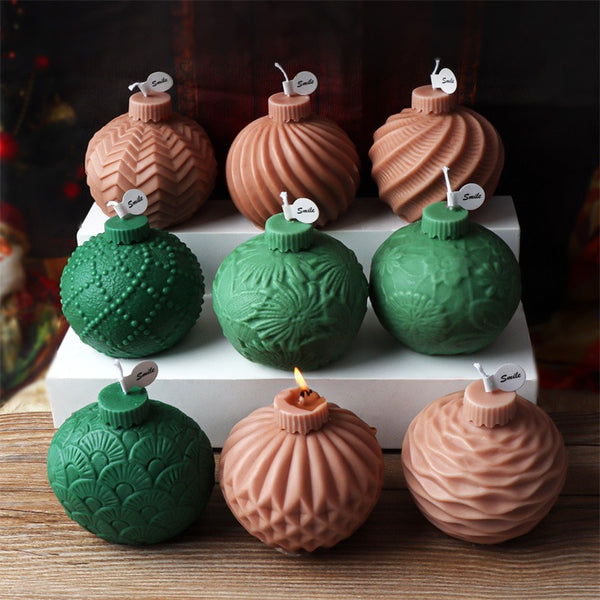Christmas Tree Ornament Bauble Balls Silicone Mold Mould Candle Epoxy Resin Soap
