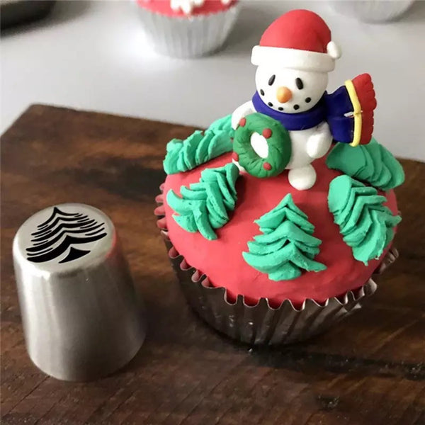 4 Piece Stainless Steel Christmas Cake Cupcake Decoration Icing Nozzle Set