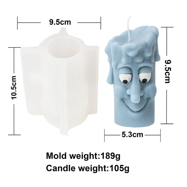 Funny Expression Happy Angry Face Silicone Mold Mould Candle Epoxy Resin Soap
