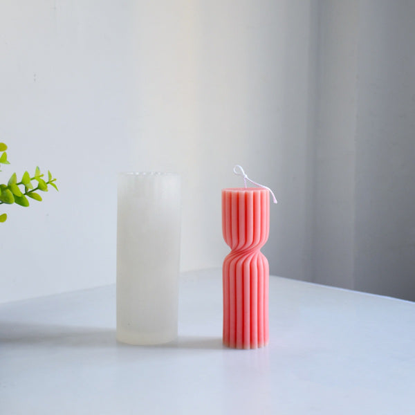 Round Spiral Striped Column Pillar Silicone Mold Mould Candle Epoxy Resin Soap