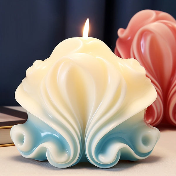 Wavy Shell Silicone Mold Mould Candle Epoxy Resin Soap 5 Designs