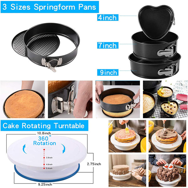 367 Pce Piping Icing Fondant Pastry Nozzles Tips Bags Tools Scrapers Tins Cake Decorating