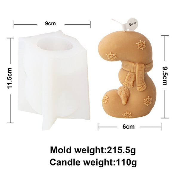 Christmas 0-9 Numbers Santa Claus Snowman Reindeer Mold Mould Candle Epoxy Resin Soap Making