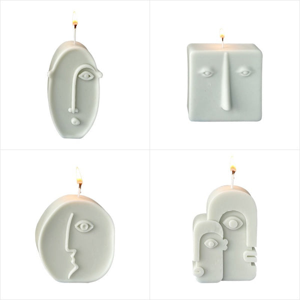 Human Face Abstract Expression Silicone Mold Mould Candle Epoxy Resin Soap