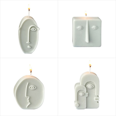 Human Face Abstract Expression Silicone Mold Mould Candle Epoxy Resin Soap