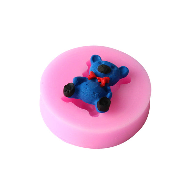 3D Small Teddy Bear Shape Silicone Mold For Fondant Icing Sugarcraft Cake