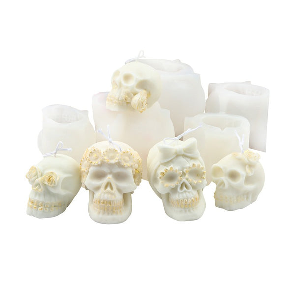 Halloween Skull Silicone Mold Mould Candle Epoxy Resin Soap