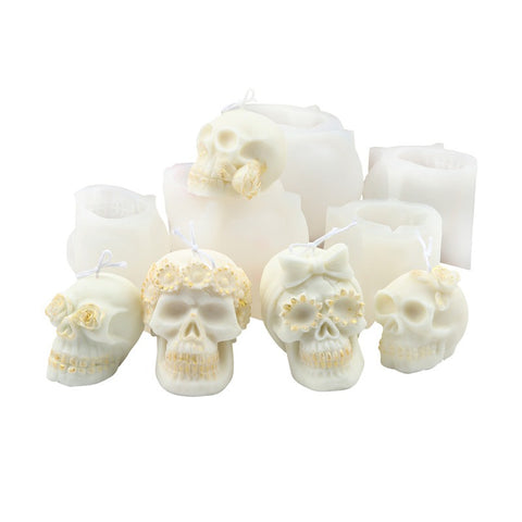 Halloween Skull Silicone Mold Mould Candle Epoxy Resin Soap