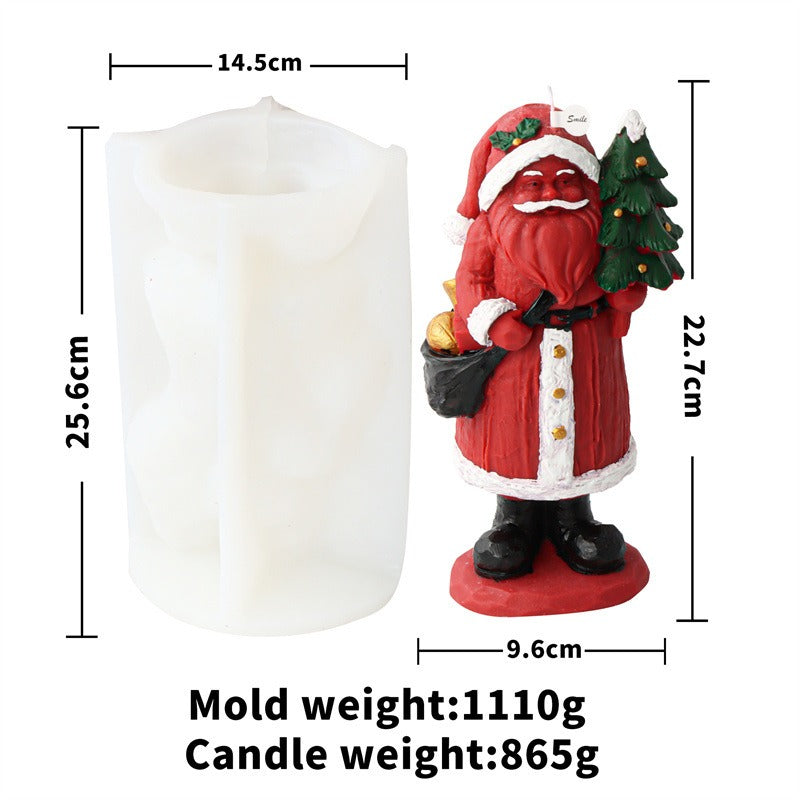 Santa Claus Father Christmas Silicone Mold Mould Candle Epoxy Resin Soap