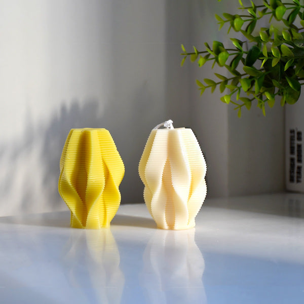 Geometric Ribbed Irregular Silicone Mold Mould Candle Epoxy Resin Soap