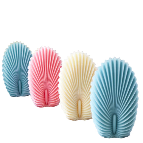 Ribbed Shell Fantail Silicone Mold Mould Candle Epoxy Resin Soap