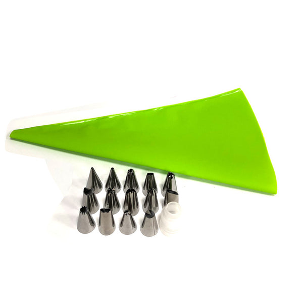 16 Pce Piping Icing Pastry Nozzles Tips EVA Bags Cake Cupcake Decorating