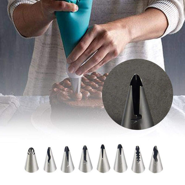 10 Pce Korean Piping Icing Pastry Nozzles Tips Bag Cake Cupcake Decorating