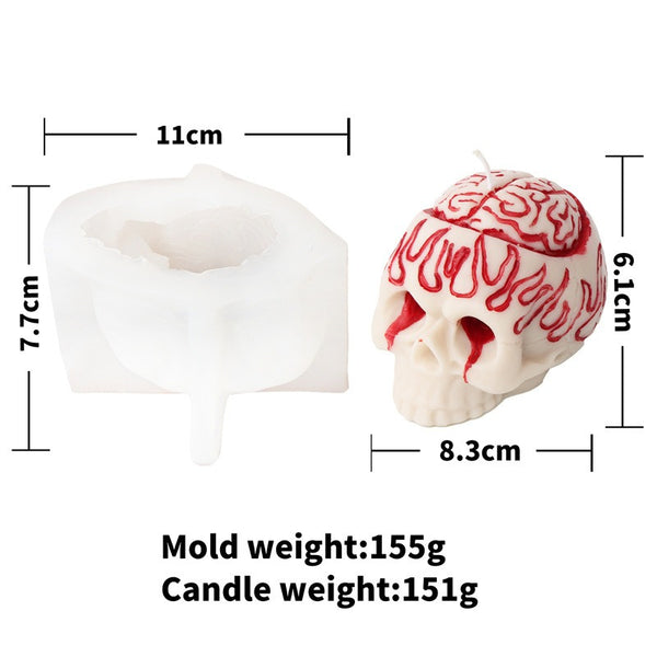 Halloween Skulls Bat Crows Silicone Mold Mould Candle Epoxy Resin Soap