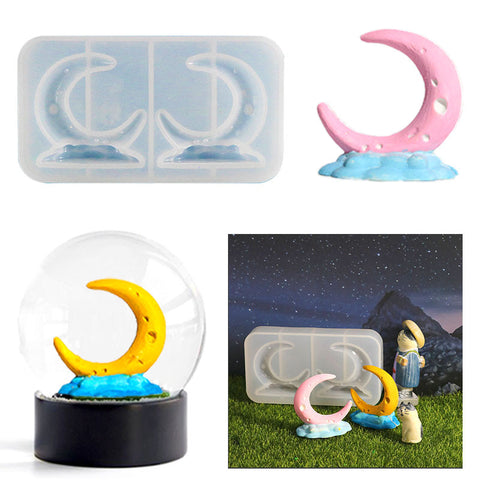 Crescent Moon Cloud Silicone Mold For Candle Epoxy Resin Soap Making