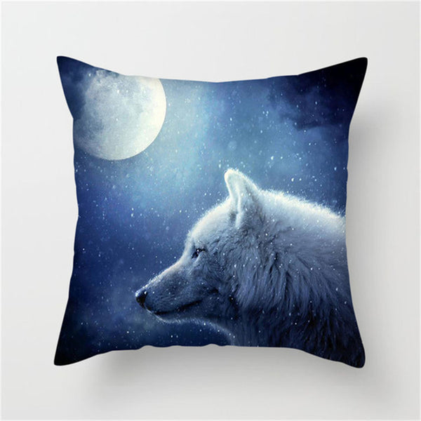 Wolf Wolves Polyester Cushion Cover Square 45cm